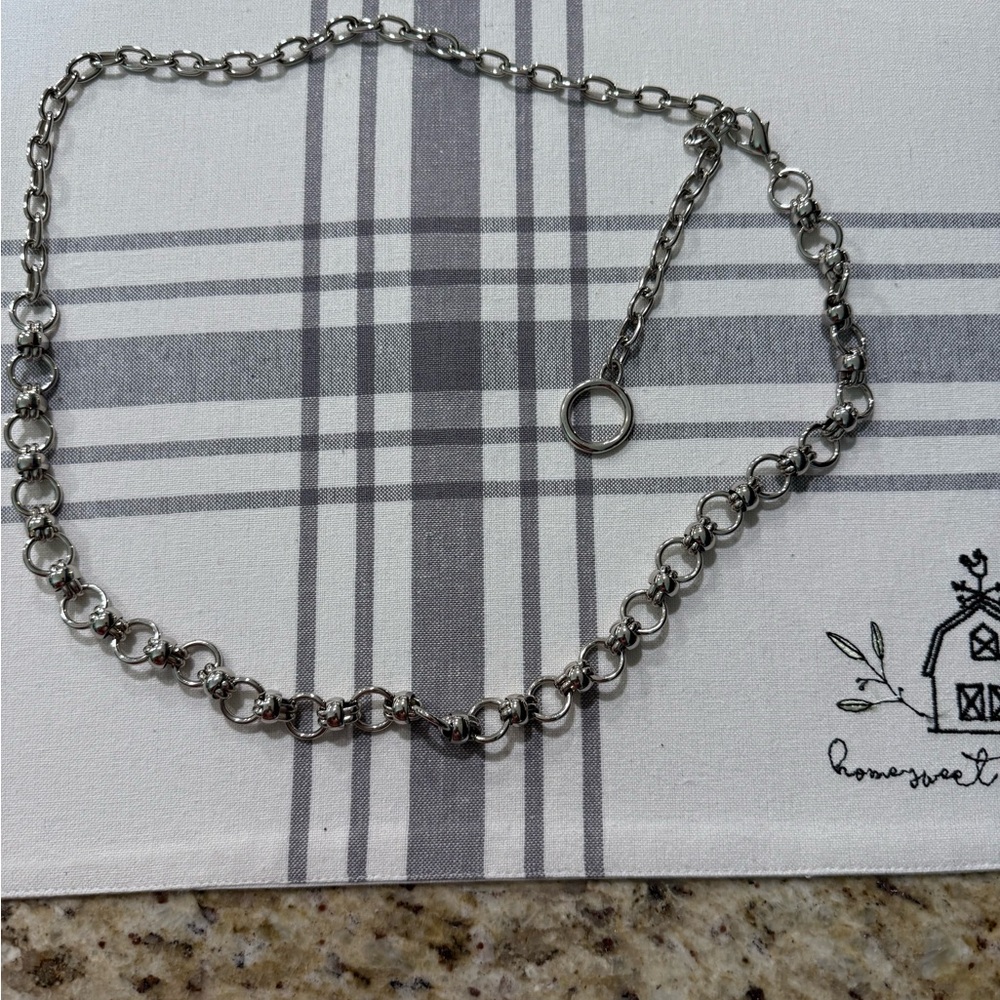 Silver Metal Chain Belt S/M Adjustable